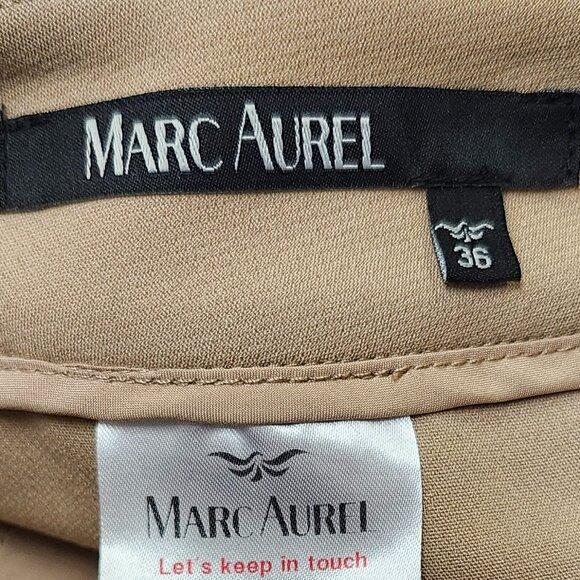 Marc Aurel Women's Tan Brown Pants W/Button & Zipper Size 6 - Picture 5 of 6